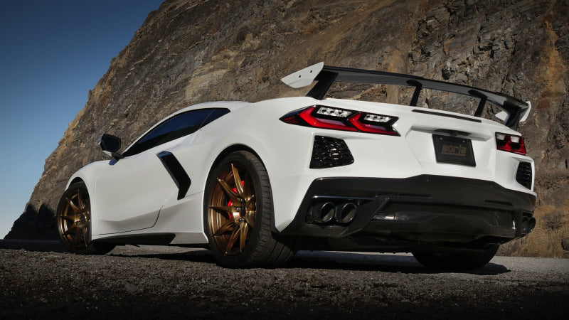 Borla 2020 Chevrolet Corvette C8 6.2 ATAK 3in Exhaust System Dual Round Rolled A/C Black Chrome Tips - photo 2