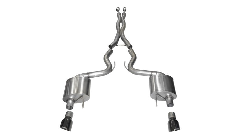 CORSA Performance 2015-2017 Ford Mustang GT Fastback 5.0 3in Xtreme Cat-Back Exhaust with Dual Black 4.5in Tips