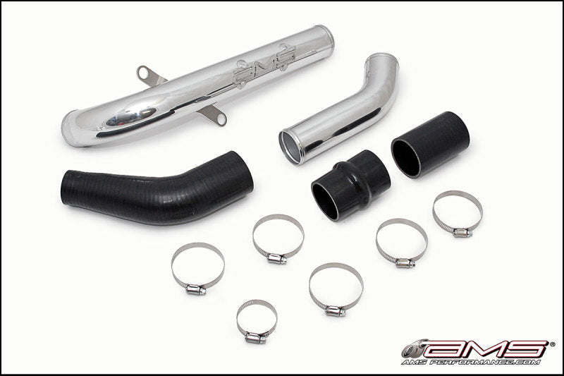AMS Performance 2008-2015 Mitsubishi EVO X Upper I/C Pipe - Black Powder Coat (amsAMS.04.09.0002-2)