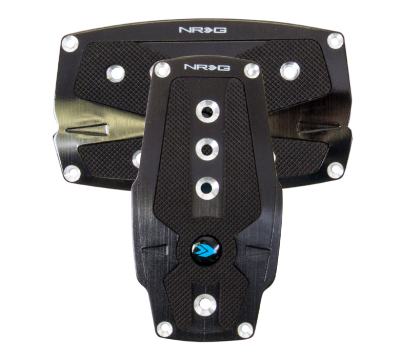 NRG Brushed Aluminum Sport Pedal A/T - Black w/ Black Rubber Inserts (PDL-250BK) - photo 2