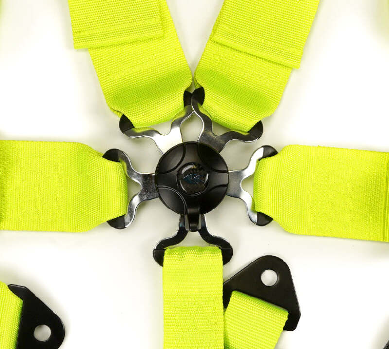 NRG SFI 16.1 5-Point 3 Inch Seat Belt Harness with Pads / Cam Lock - Neon Green (SBH-B6PCNG) - photo 4