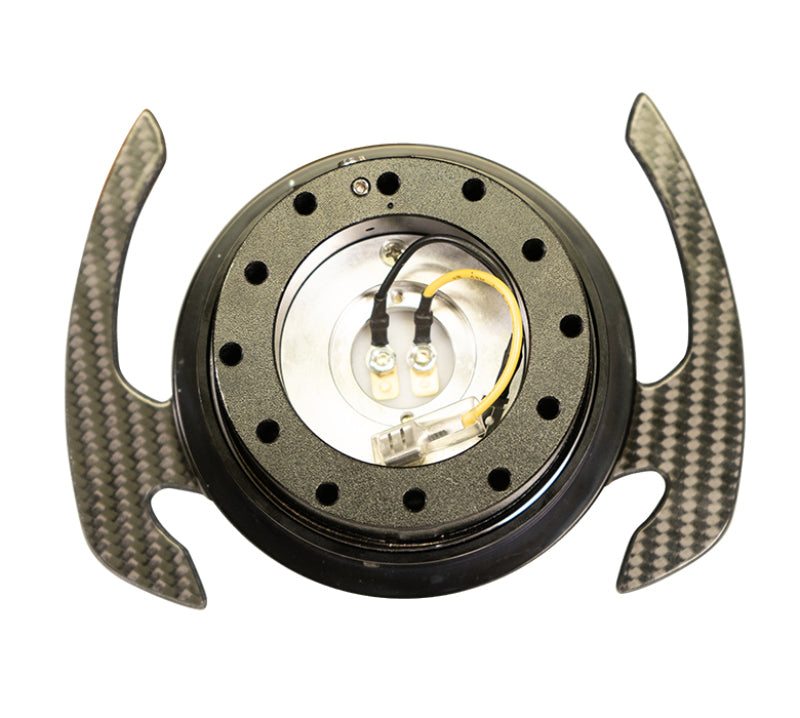 NRG Quick Release Kit Gen 4.0 - Black Body / Black Ring w/ CF Handles (SRK-700CF) - photo 2