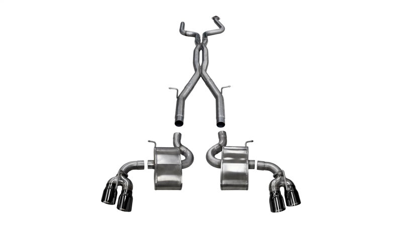 CORSA Performance 2016-2024 Chevrolet Camaro SS 6.2L Xtreme+ 2.75in Cat-Back Dual Rear Exit with Twin 4in Black PVD Tips - photo 4