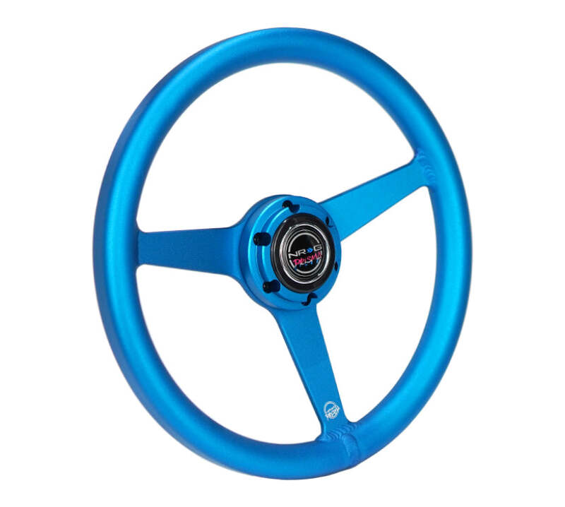 NRG Aluminum Steering Wheel 330mm - Heritage Solid Spoke - Ergonomic Grip - Anadized Blue (RST-071-BL) - photo 2