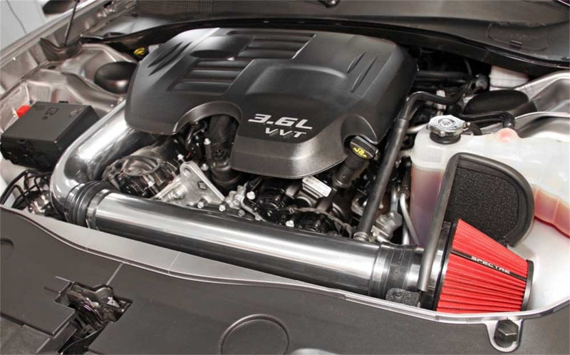 Spectre 2011-2017 Challenger/Charger 3.6L Air Intake Kit - Polished w/Red Filter (spe9028) - photo 3