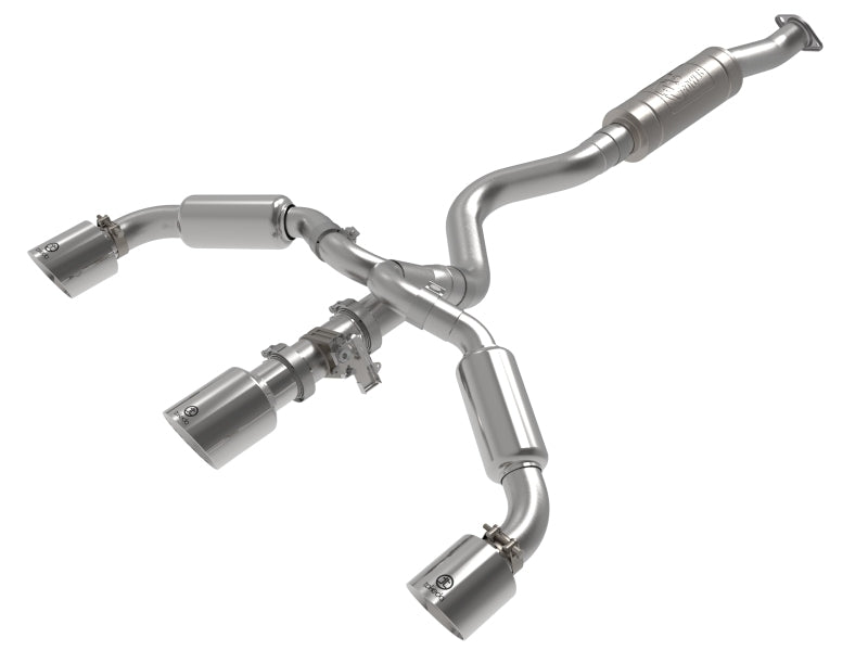 aFe 2023-2024 Toyota GR Corolla L3 1.6L Gemini XV 3in to 2-1/2in Cat-Back Exhaust with Polished Tips