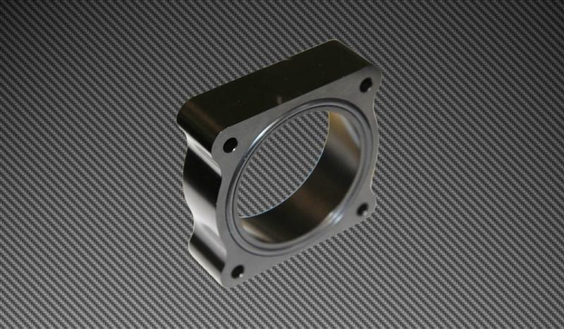 Torque Solution Throttle Body Spacer 2013 Ford Focus ST - Black (tqsTS-TBS-022B) - photo 2