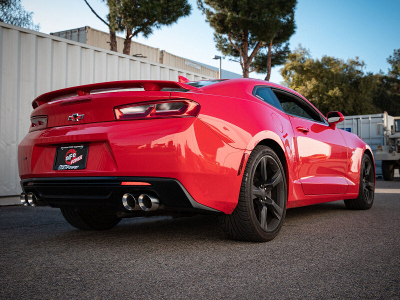 aFe POWER MACH Force-Xp 3in Axle-Back Exhaust 2016-2020 Chevrolet Camaro SS V8 6.2L without Mufflers - Polished - photo 3