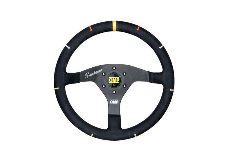 OMP Recce Series Steering Wheel 350 mm - Black/White (OD0-2046-071)