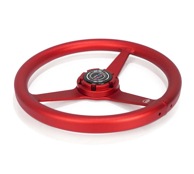 NRG Aluminum Steering Wheel 330mm - Heritage Solid Spoke - Ergonomic Grip - Anadized Red (RST-071-RD) - photo 3
