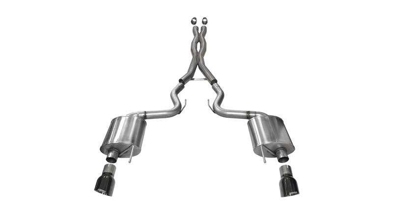 CORSA Performance 2015-2017 Ford Mustang GT 5.0 3in Cat-Back Exhaust Black Dual Tips (Sport) - photo 4