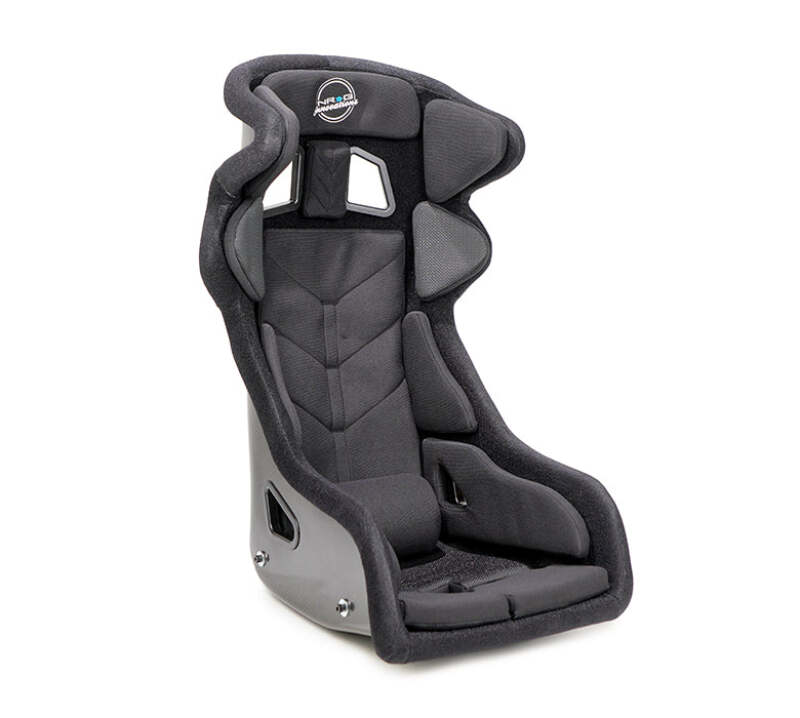 NRG FIA Competition Seat w/ Head Containment & Comp Fabric FIA Velcro Paddings - Thin Cushion (Black) (FRP-RS700M-BK1)