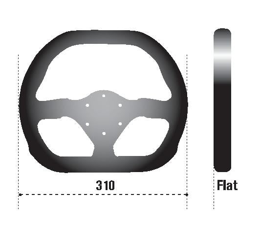 Sparco Steering Wheel 310X260 Suede Black (015P310F2SN) - photo 3
