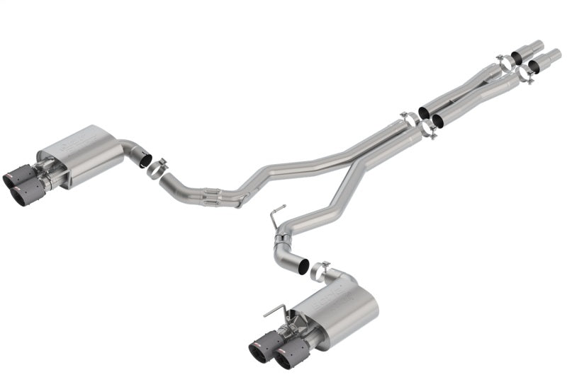 Borla 2018 Ford Mustang GT 5.0L AT/MT 3in Atak Cat-Back Exhaust with Valves (Carbon Fiber Black Tip)