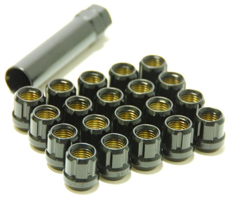 Muteki Open End Lug Nuts - Deep Black 12x1.25 (31885B)