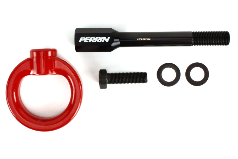 Perrin 02-07 Subaru WRX/STI Tow Hook Kit (Front) - Red (PSP-BDY-230RD) - photo 4