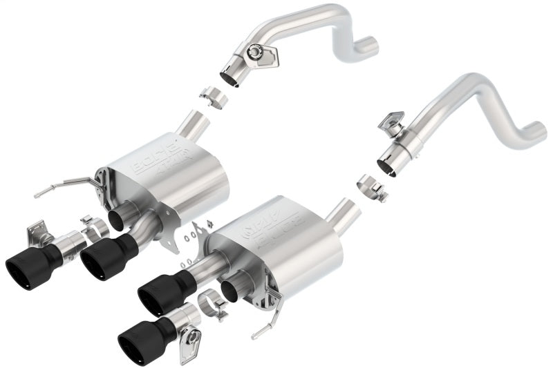 Borla 2014-2018 C7 Corvette Stingray Axle-Back ATAK Exhaust 2.75in To Muffler Dual 2.75in Out 4.25in Tip - photo 2
