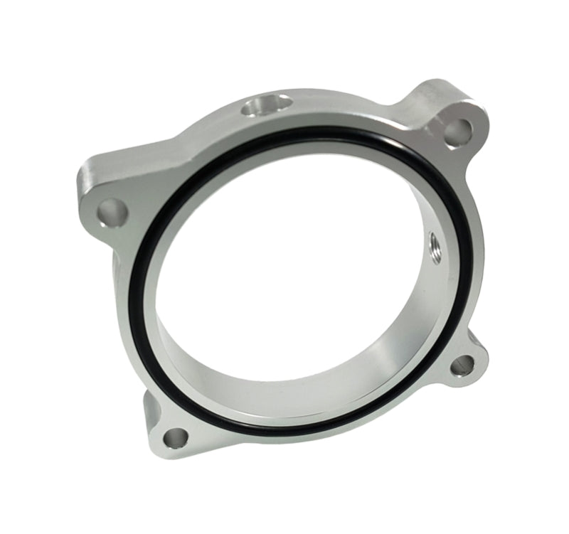 Torque Solution Throttle Body Spacer (Silver): Ford Mustang GT 5.0L 2011-2016 (tqsTS-TBS-032)