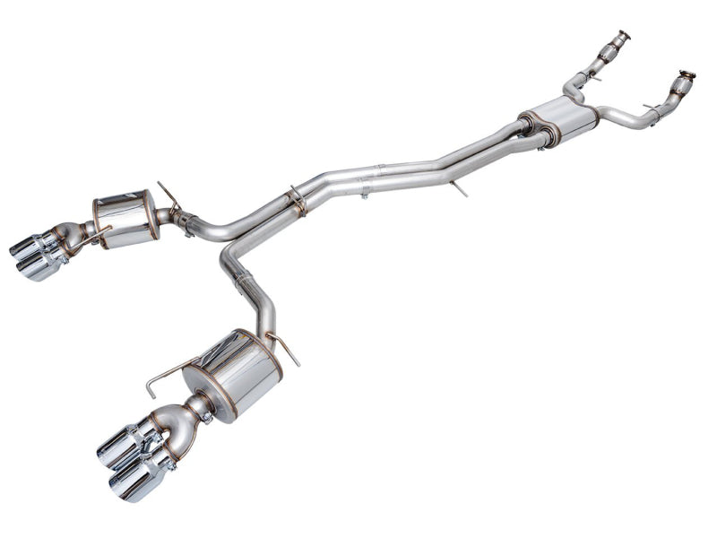AWE Tuning 2019-2023 Audi C8 S6/S7 2.9T V6 AWD Touring Edition Exhaust - Chrome Silver Tips