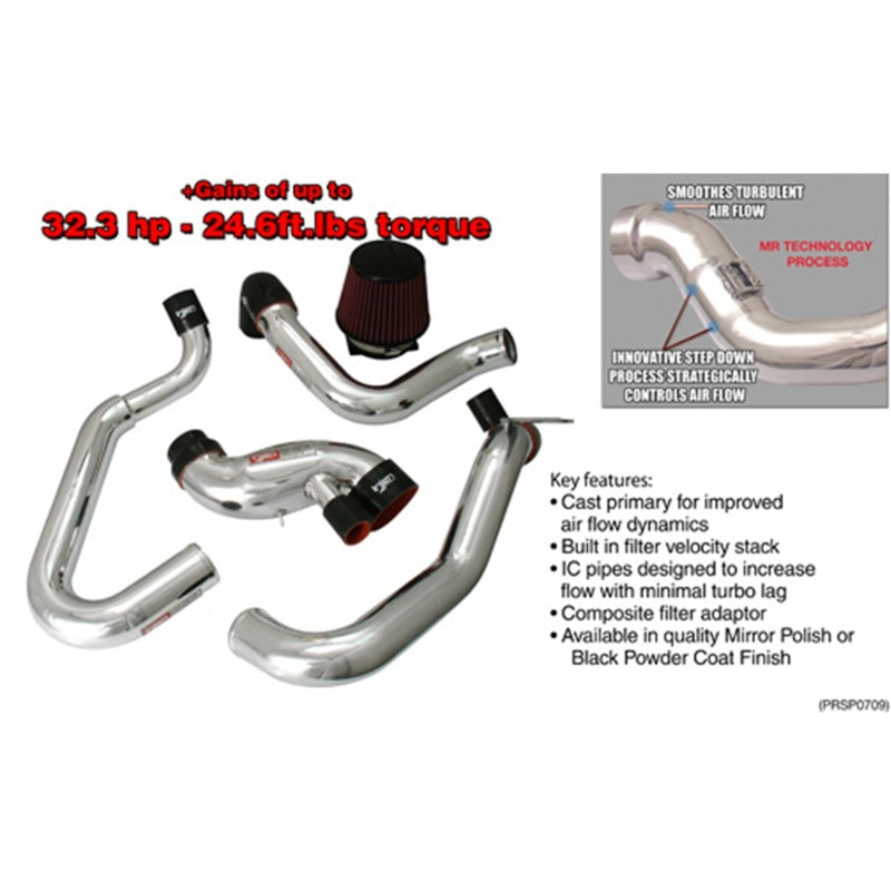 Injen 2003-2006 Evo 8/9/MR Cast Aluminum Intake System w/ Full Intercooler Piping Black Short Ram Intake (injSP1898BLK) - photo 2