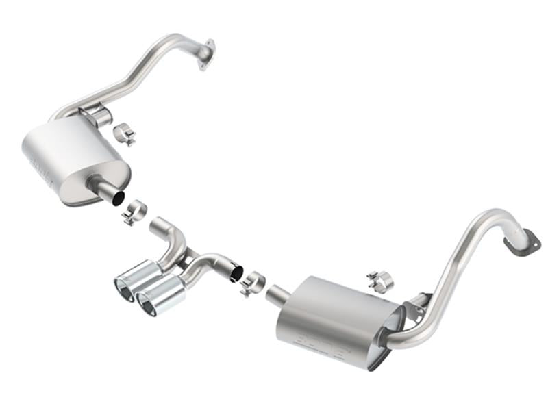 Borla 2014-2015 Porsche Cayman/Boxster (981) RWD 2Dr Dual Center Rear Exit Cat-Back 4in Tip Exhaust System - photo 4