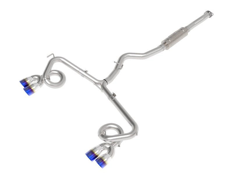 aFe Subaru WRX/STi 2015-2021 H4-2.0/2.5L Takeda 3in to 2-1/2in Stainless Steel Cat-Back Exhaust with Blue Flame Tip - photo 2