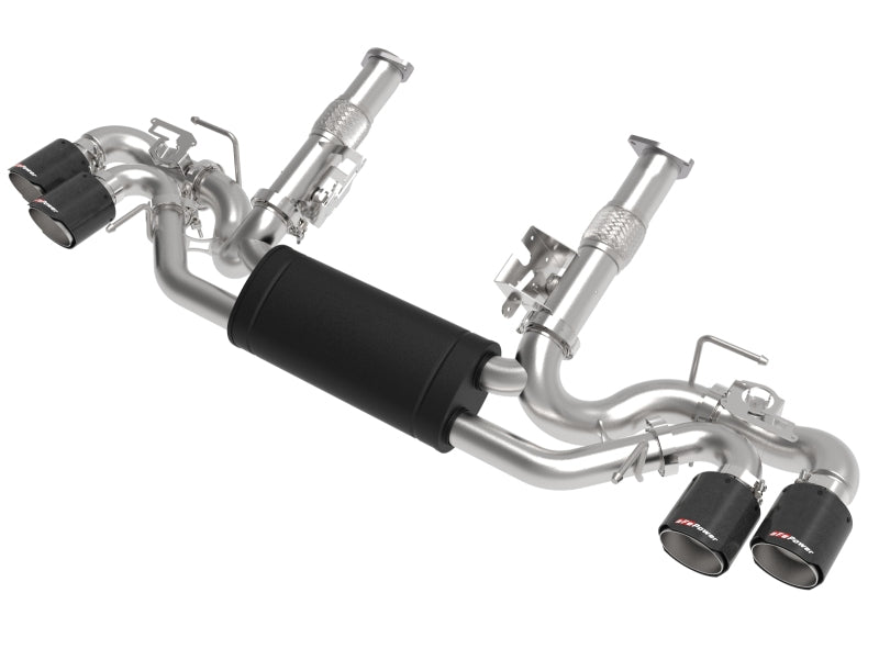 aFe MACH Force-Xp 3in to 2-1/2in 304 Stainless Steel Cat-Back 2020 Chevrolet Corvette (C8) 6.2L - Carbon Fiber Tip - photo 2