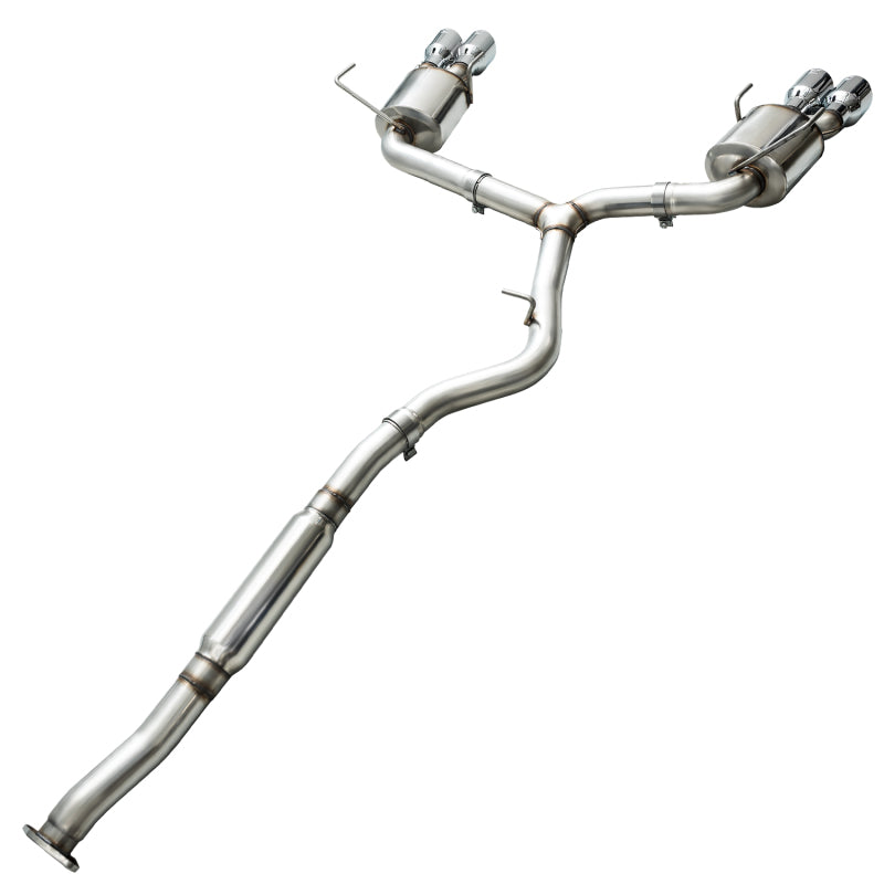 AWE Tuning 2015+ Subaru WRX VA Sedan Touring Edition Exhaust - Chrome Silver Tips (102mm) - photo 6