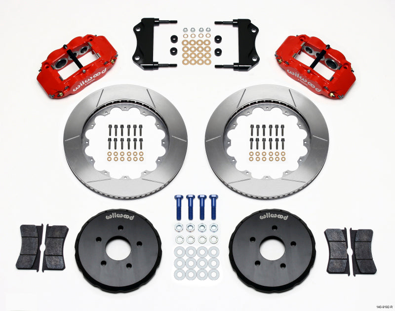 Wilwood Nissan 350Z / Infiniti G35 Forged Narrow Superlite 6R Front Big Brake Kit (14in) - Red / Slotted