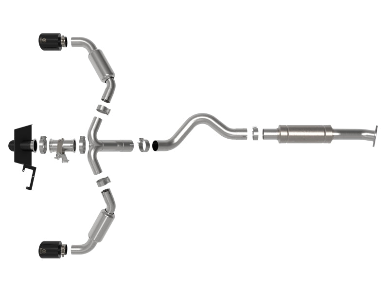 aFe 2023-2024 Toyota GR Corolla L3 1.6L Gemini XV 3in to 2-1/2in Cat-Back Exhaust with Black Tips - photo 3