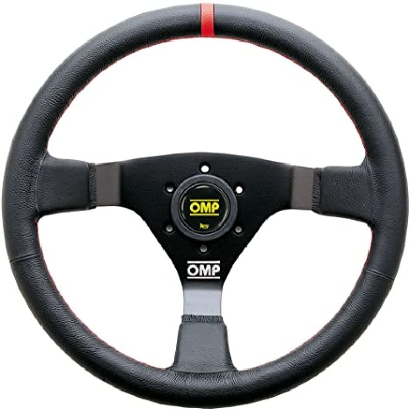 OMP WRC Steering Wheel Black/Red Leather (OD0-1980-073)