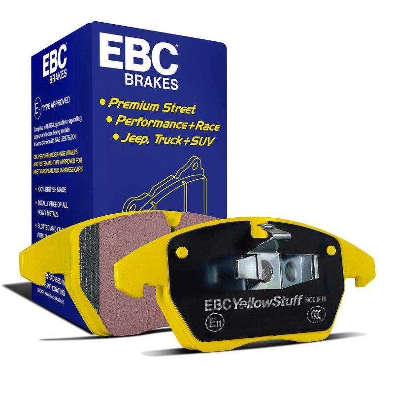 EBC Audi RS4 Yellowstuff 4000 Series Front Brake Pads, 4.2L, Cast Iron Rotors (DP41513R)