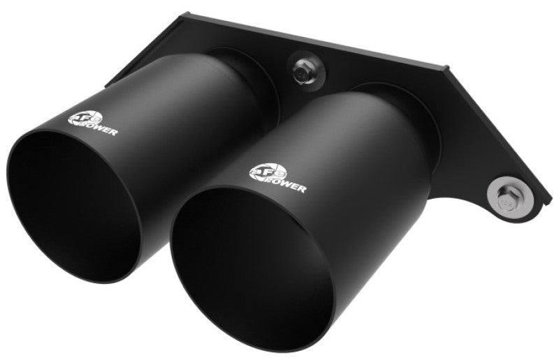 aFe Power MACH Force-Xp 4in 304 Stainless Steel Bolt-On Exhaust Tips Satin Black 2014-2019 Porsche 911 GT3 3.8L/4.0L