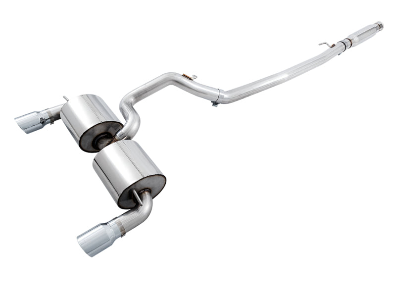 AWE Tuning Ford Focus RS Touring Edition Cat-Back Exhaust - Resonated - Chrome Silver Tips