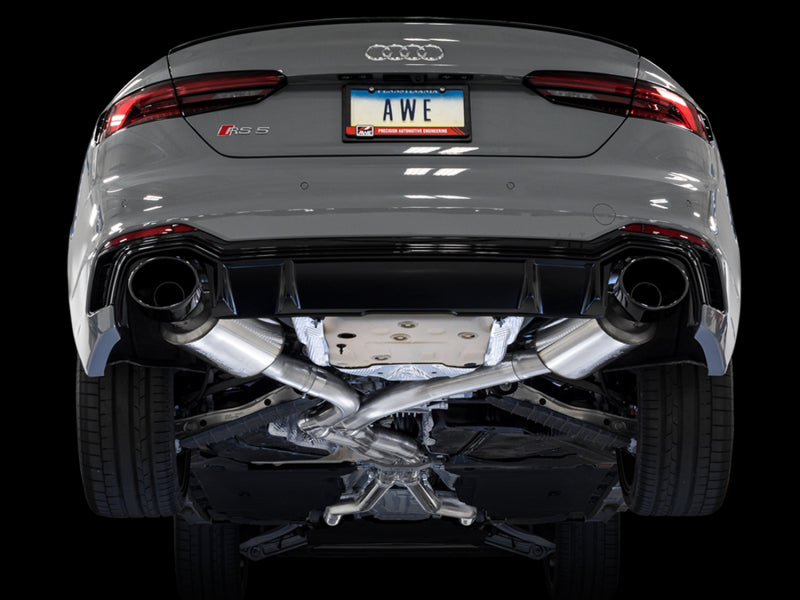 AWE Tuning Audi B9 RS 5 Sportback Touring Edition Exhaust-Non Resonated - Diamond Black RS Style Tips - photo 4