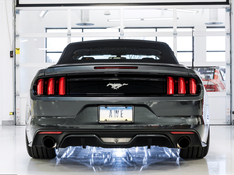 AWE Tuning S550 Mustang EcoBoost Axle-Back Exhaust - Touring Edition (Diamond Black Tips) - photo 5
