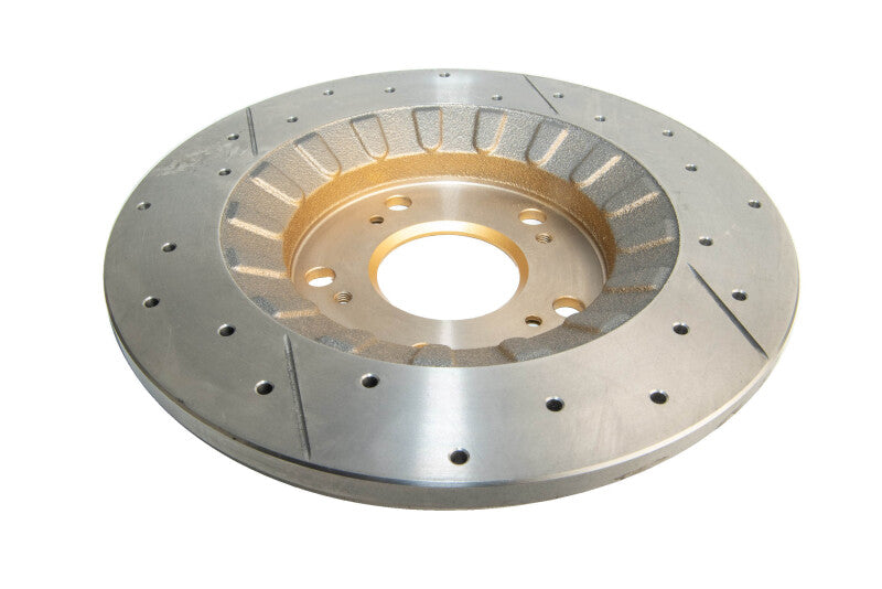 DBA Honda S2000 Street Series Drilled & Slotted Rear Brake Rotor, Gold Hat (DBA483X)