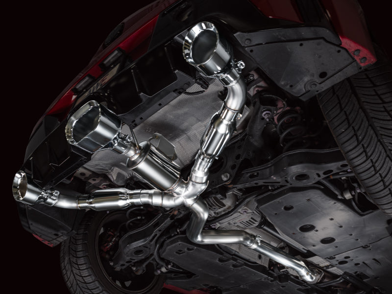 AWE Tuning 2023-2024 Toyota GR Corolla Track Edition Cat-Back Exhaust - Chrome Silver Tips - photo 6