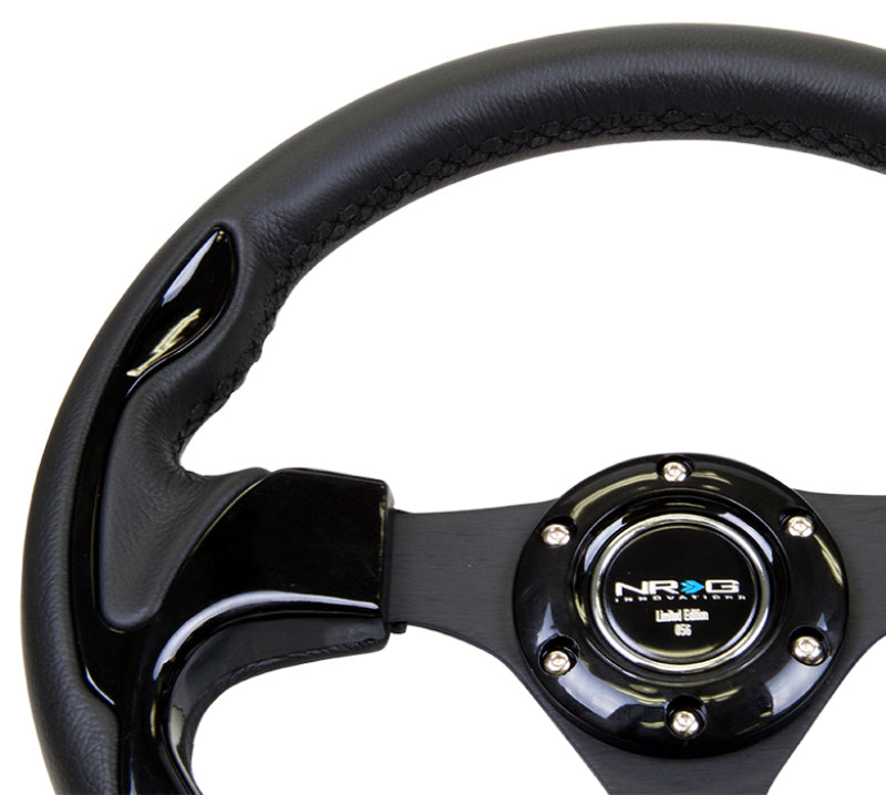 NRG Reinforced Steering Wheel (320mm) Black w/ Gloss Black Trim (RST-001BK) - photo 7
