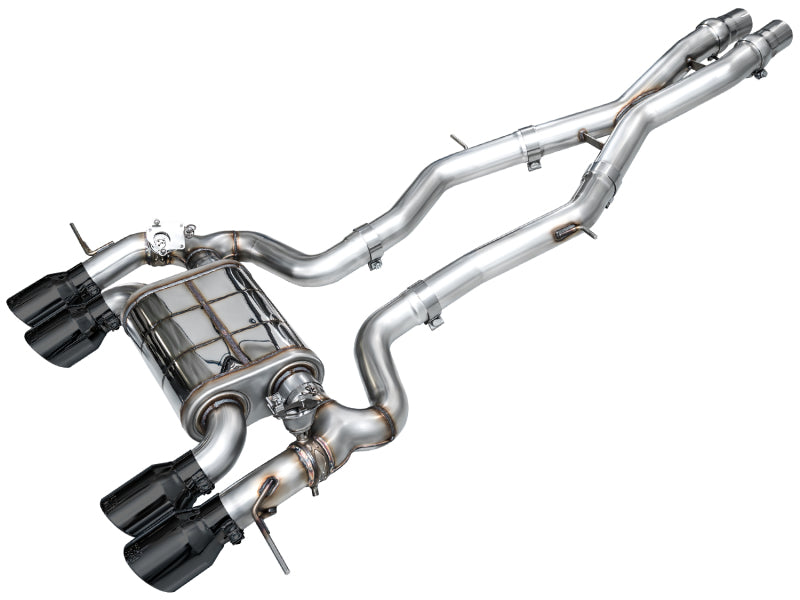 AWE Tuning 2023-2024 BMW G87 M2 SwitchPath Edition Exhaust - Diamond Black Tips