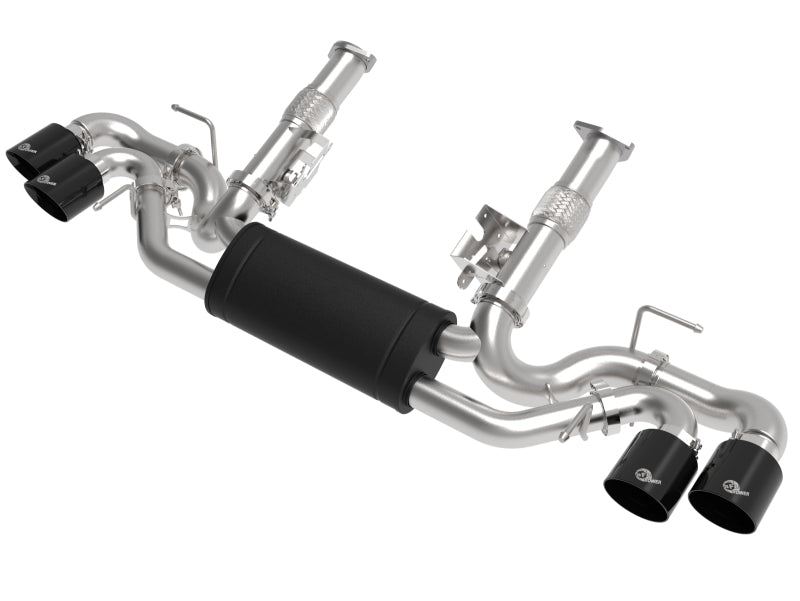aFe MACH Force-Xp 2-1/2in 304 Stainless Steel Cat-Back 2020 Chevrolet Corvette (C8) 6.2L - Black Tip