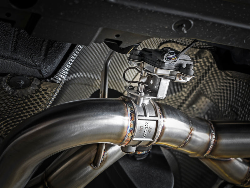 aFe MACH Force-Xp 2-1/2in Stainless Steel Axle-Back Exhaust with CF 2015-2019 BMW M3/M4 (F80/82/83) - photo 4