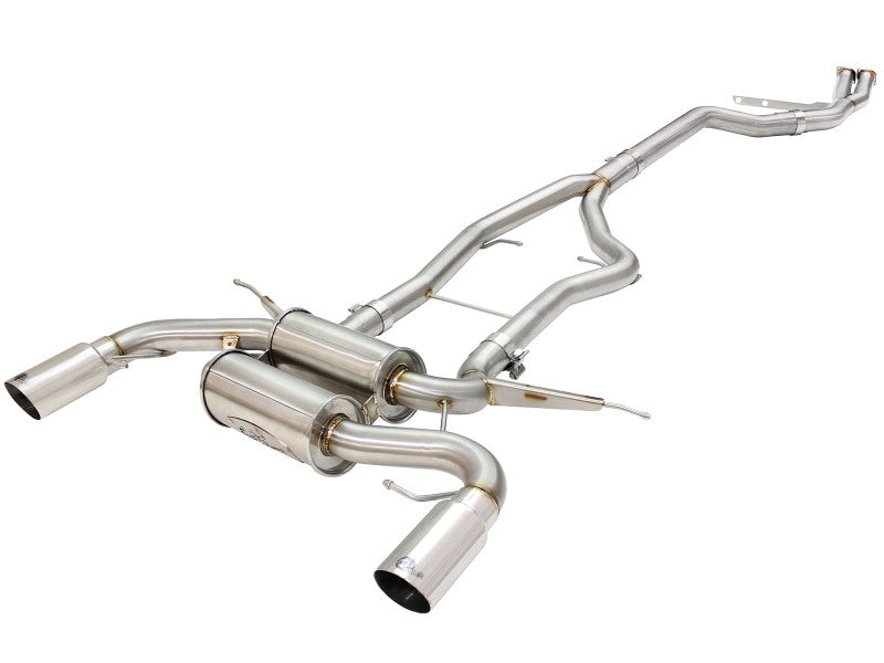aFe MACH Force-Xp 304 Stainless Steel Polish Tip 3.0in-2.5in Dia Cat-Back Exhaust 2011-2013 BMW 335i (E90/E92) 3.0L - photo 2