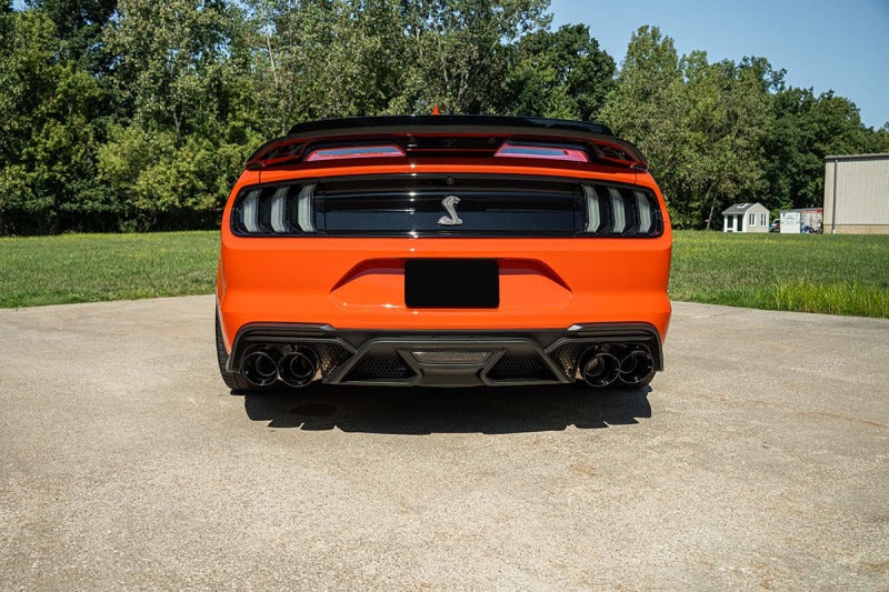 CORSA Performance 2020-2022 Ford Mustang GT500 3.0in Dual Rear Exit Cat-Back with Twin 5.0in Black Slash Cut Pro Tips - photo 3