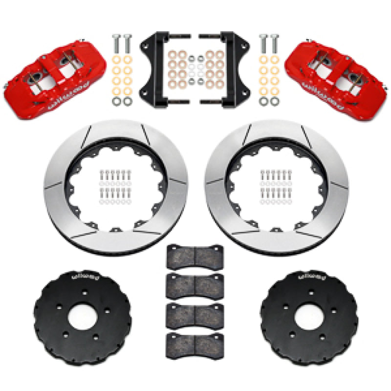 Wilwood 2014-2019 Chevrolet Corvette C7 Aero6 Front Big Brake Kit (14in) - Red / Slotted