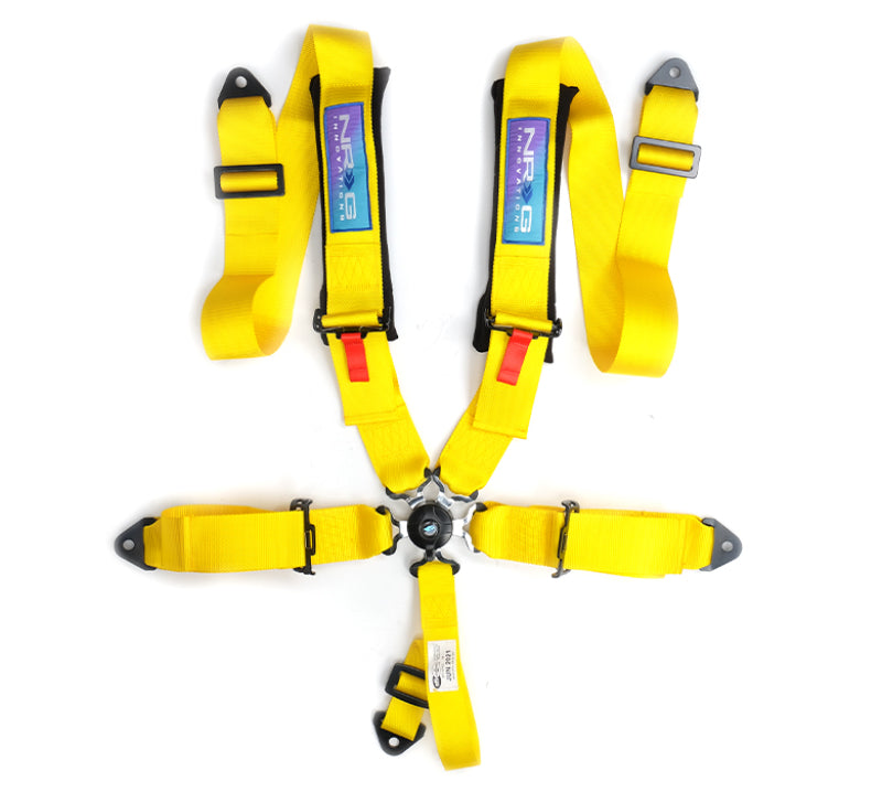 NRG 5PT 3in. Seat Belt Harness / Cam Lock - Yellow (SBH-B6PCYL)