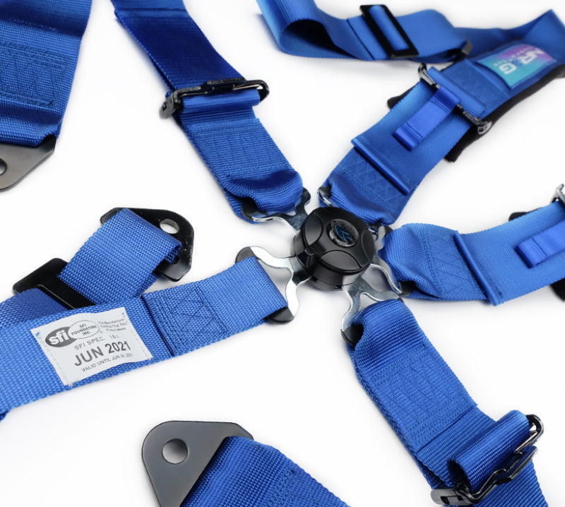 NRG 5PT 3in. Seat Belt Harness / Cam Lock - Blue (SBH-B6PCBL) - photo 2