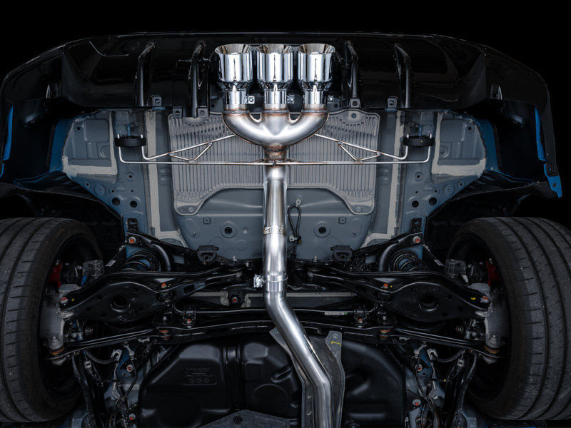 AWE Tuning 2023 Honda Civic Type R FL5 Track Edition Exhaust with Triple Chrome Silver Tips - photo 3