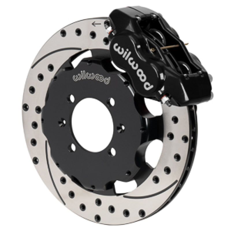 Wilwood 2016+ Mazda MX-5 Miata ND Forged Dynalite Front Big Brake Kit (11.75in) - Black / Drilled & Slotted
