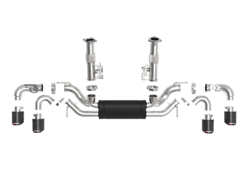 aFe MACH Force-Xp 3in to 2-1/2in 304 Stainless Steel Cat-Back 2020 Chevrolet Corvette (C8) 6.2L - Carbon Fiber Tip - photo 4